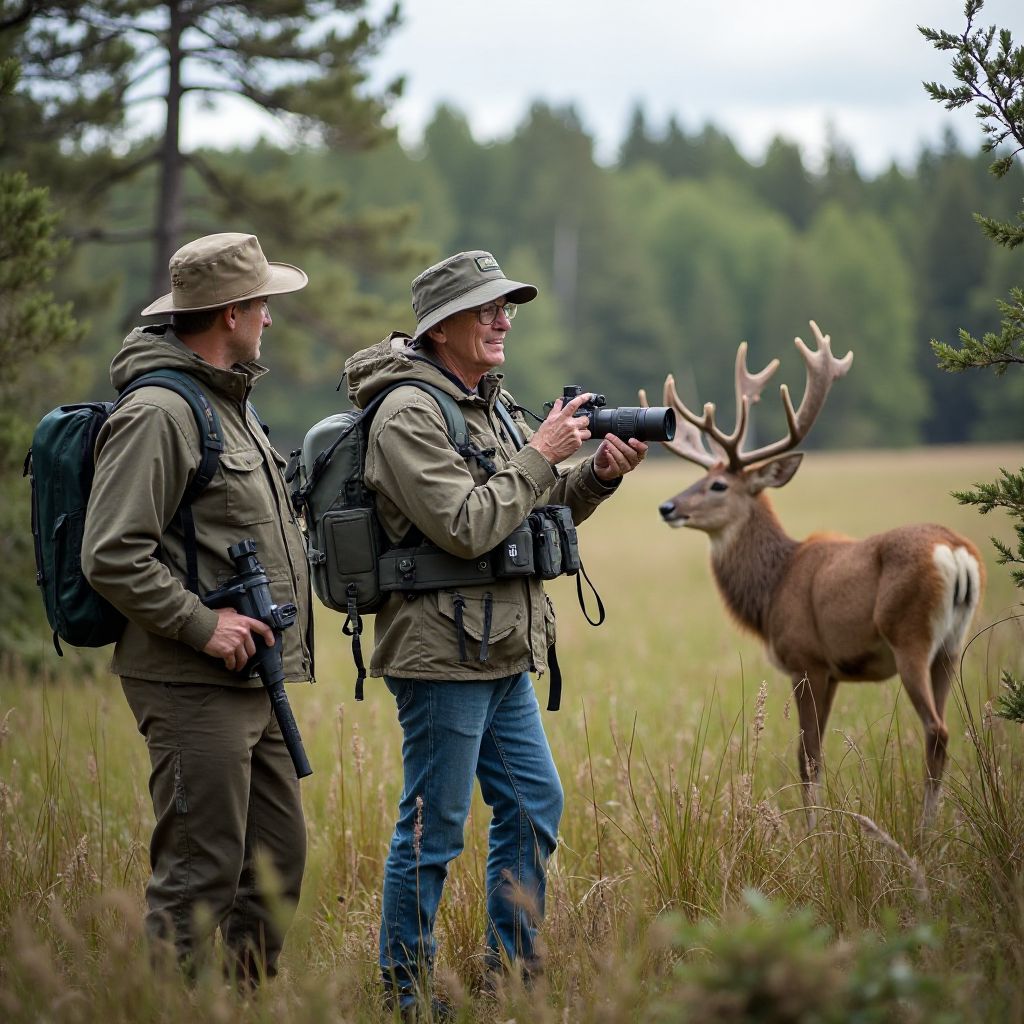 Wildlife encounter with professional guidance